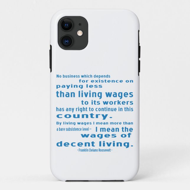 Funda De Case-Mate Para iPhone FDR sobre salarios (Reverso)