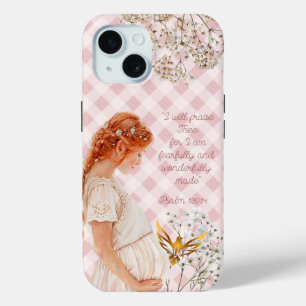 Funda Para iPhone 15 Fe Esperanzada de Moda Paloma Dorada de Cuadros