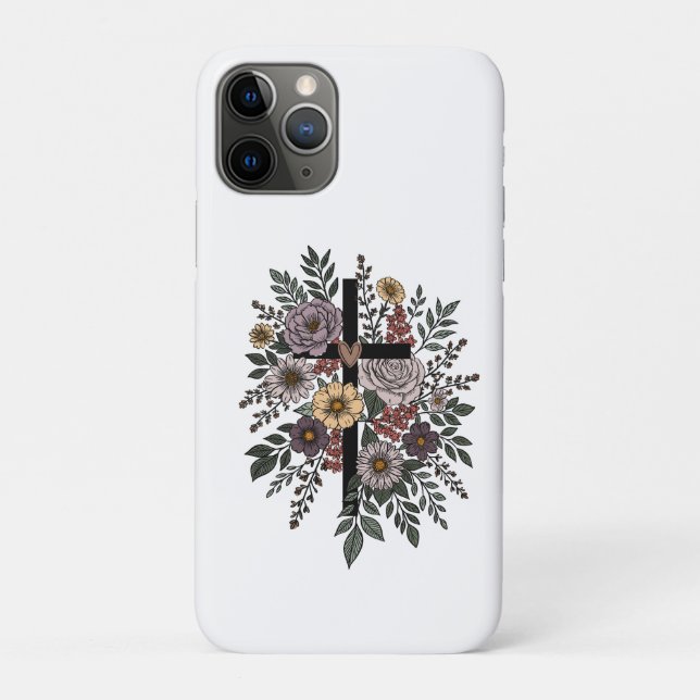 Funda De Case-Mate Para iPhone Fe y flores (Reverso)