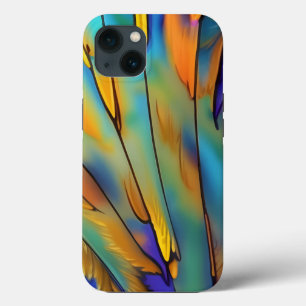 Funda Para iPhone 13 Feather de vidrio templado AI Resumen de arte