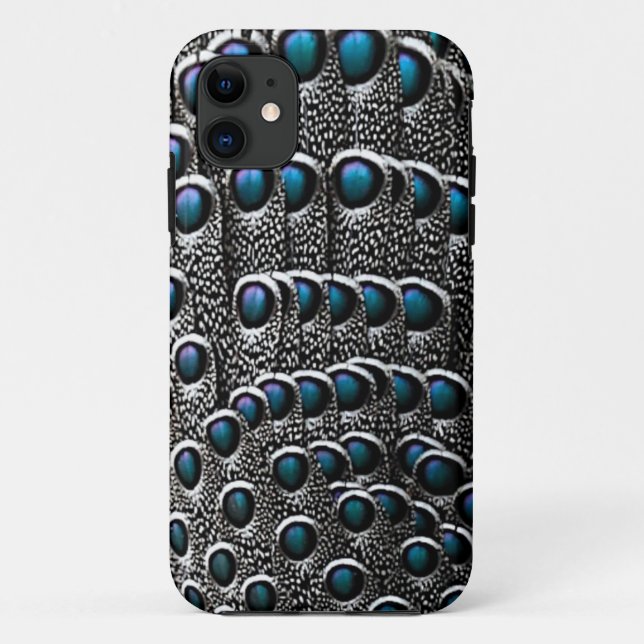 Funda De Case-Mate Para iPhone Feathers Gray Peacock (Reverso)