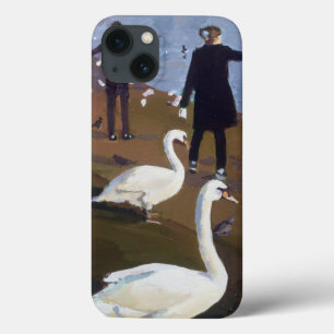 Funda Para iPhone 13 Feeding the Swans at the Round Pond