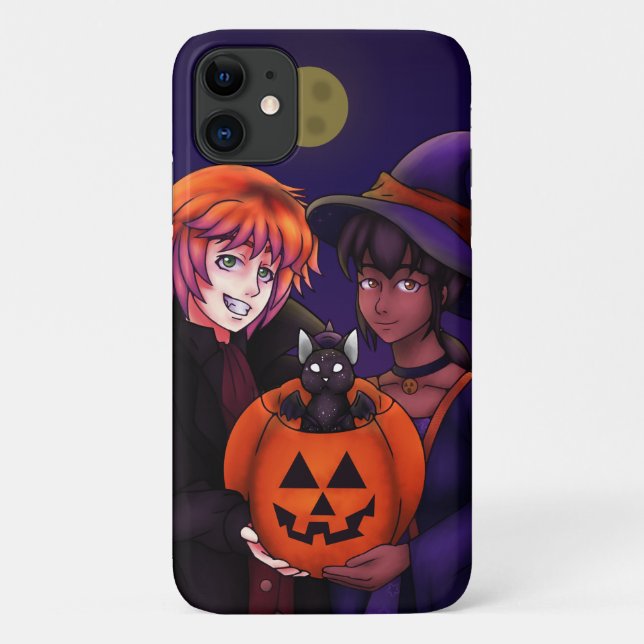 Funda De Case-Mate Para iPhone Felices disfraces de Halloween (Reverso)