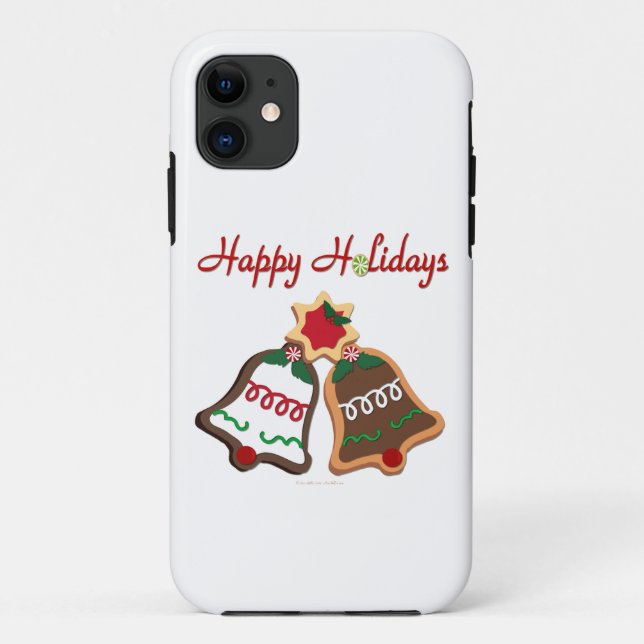 Funda De Case-Mate Para iPhone Felices fiestas Navidades Cookie Bells (Reverso)