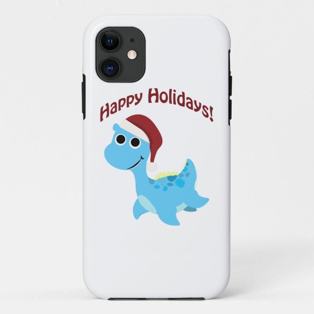 Funda De Case-Mate Para iPhone ¡Felices Fiestas! Nessie adorable (Reverso)