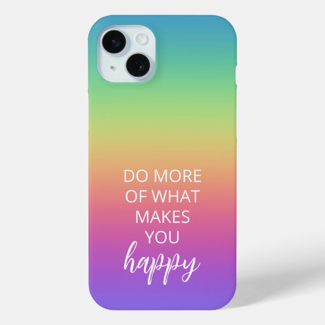 Funda De Case-Mate Para iPhone Felicidad del arco iris (Reverso )