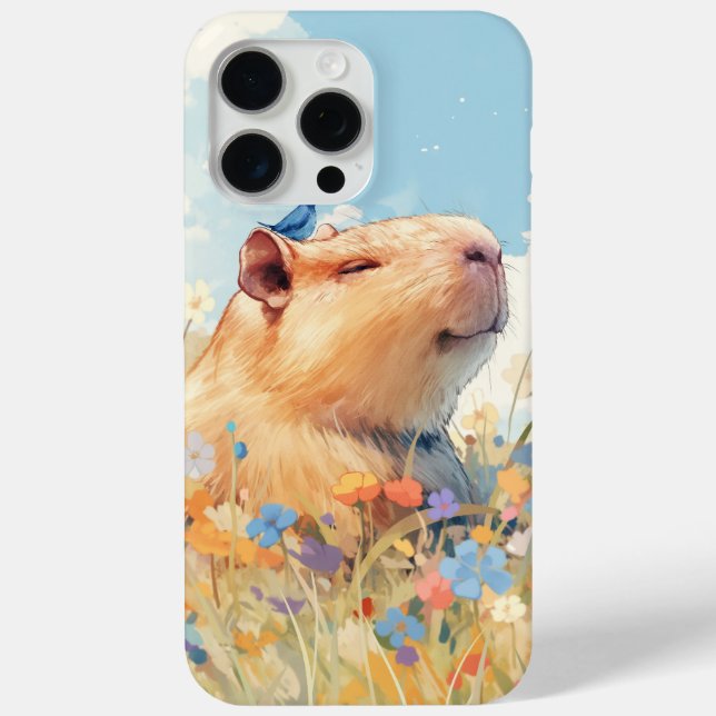 Funda De Case-Mate Para iPhone Felicidad dichosa del carpincho (Reverso )