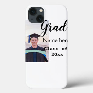 Funda Para iPhone 13 felicitación por foto de graduado añada tu nombre