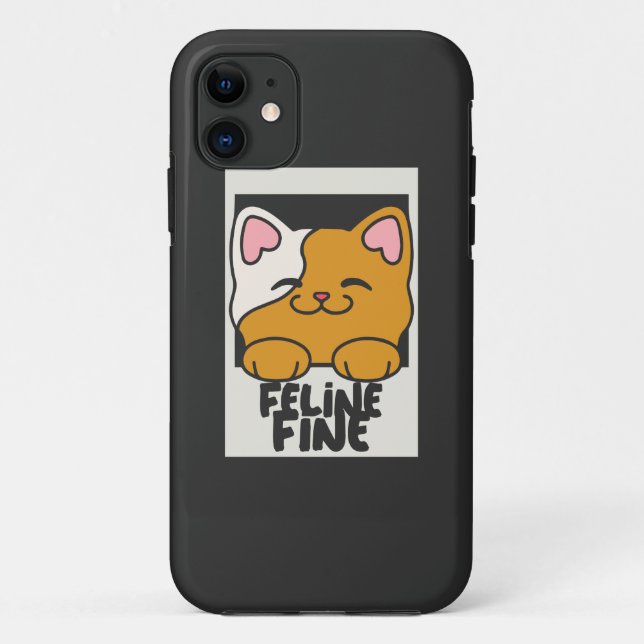 Funda De Case-Mate Para iPhone Feline Fine (Reverso)