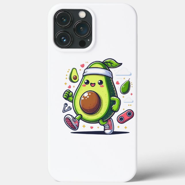Funda De Case-Mate Para iPhone Feliz aguacate lindo (Reverso )