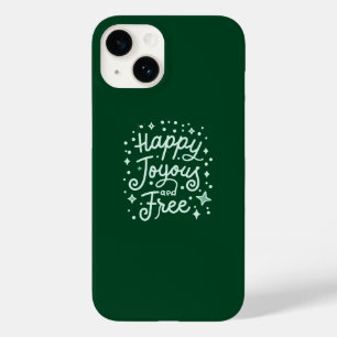 Funda Para iPhone 14 De Case-Mate Feliz, alegría, libertad, gracias, Navidades