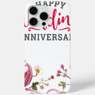 Funda Para iPhone 15 Pro Max Feliz aniversario de bodas
