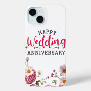 Funda Para iPhone 15 Feliz aniversario de mujeres