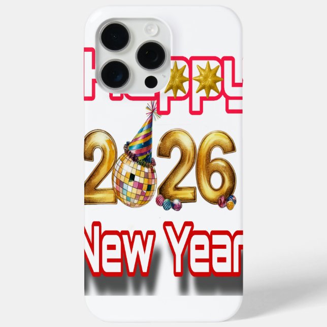 Funda De Case-Mate Para iPhone Feliz año nuevo  (Reverso )