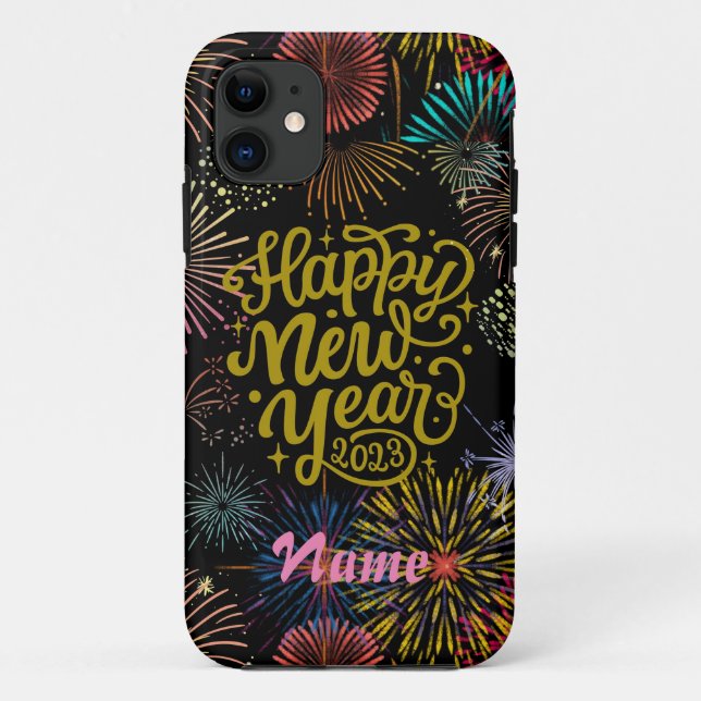 Funda De Case-Mate Para iPhone Feliz Año Nuevo 2023 Thunder_Cove (Reverso)