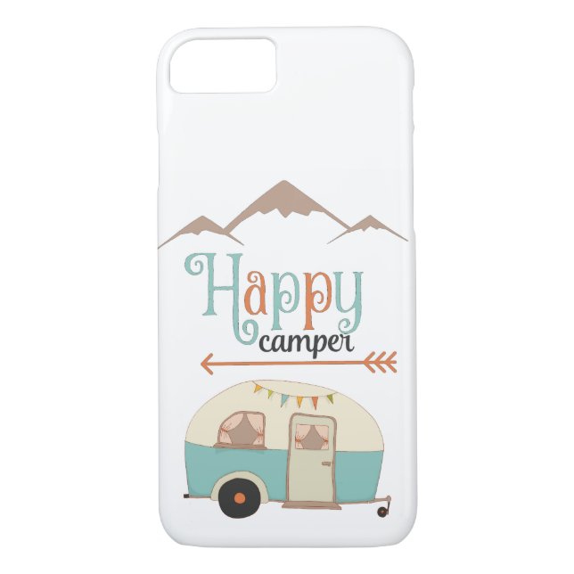 Funda De Case-Mate Para iPhone Feliz Camper Cute Retro RV (Reverso)