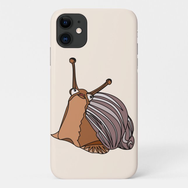 Funda De Case-Mate Para iPhone Feliz caracol (Reverso)