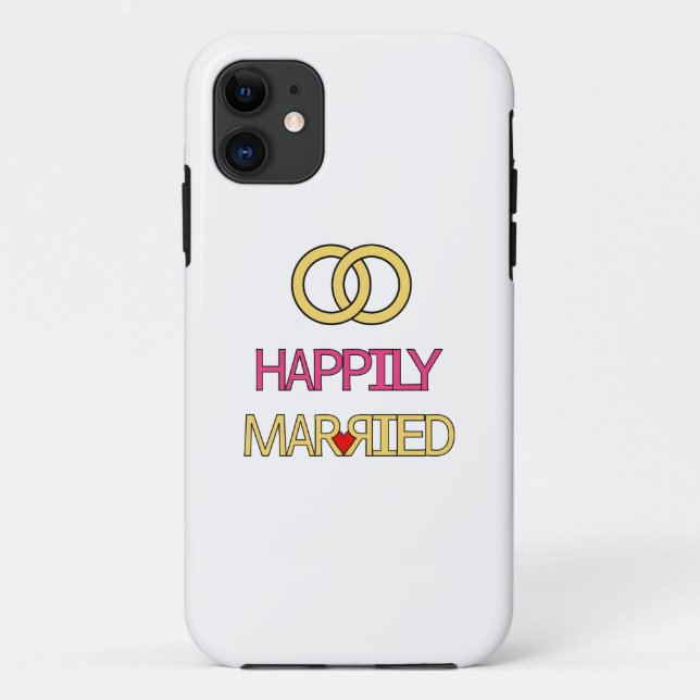 Funda De Case-Mate Para iPhone Feliz Casado (Reverso)