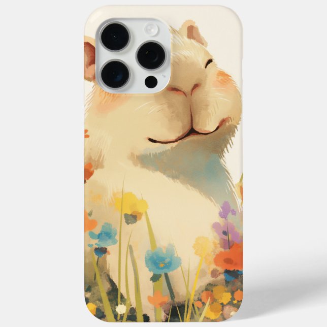 Funda De Case-Mate Para iPhone Feliz como capibara (Reverso )