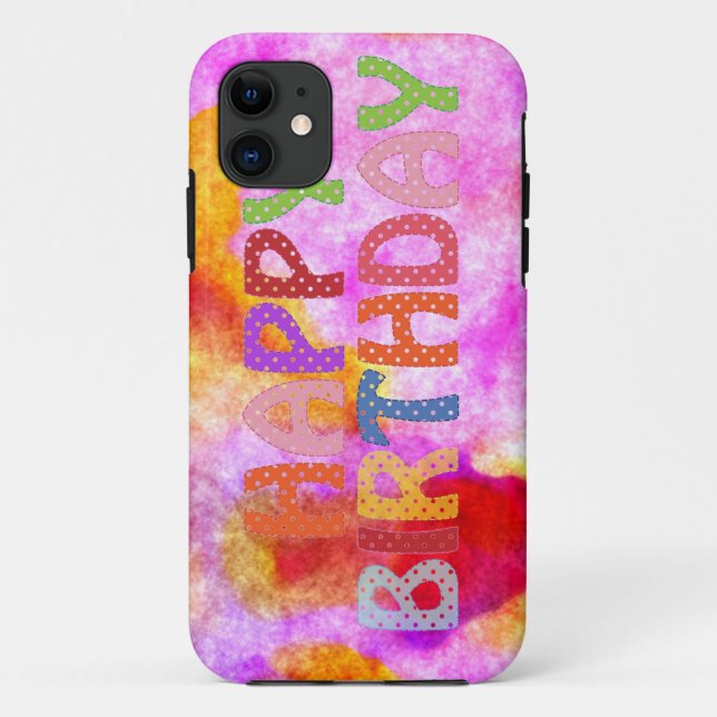 Funda De Case-Mate Para iPhone Feliz cumpleaños (Reverso)