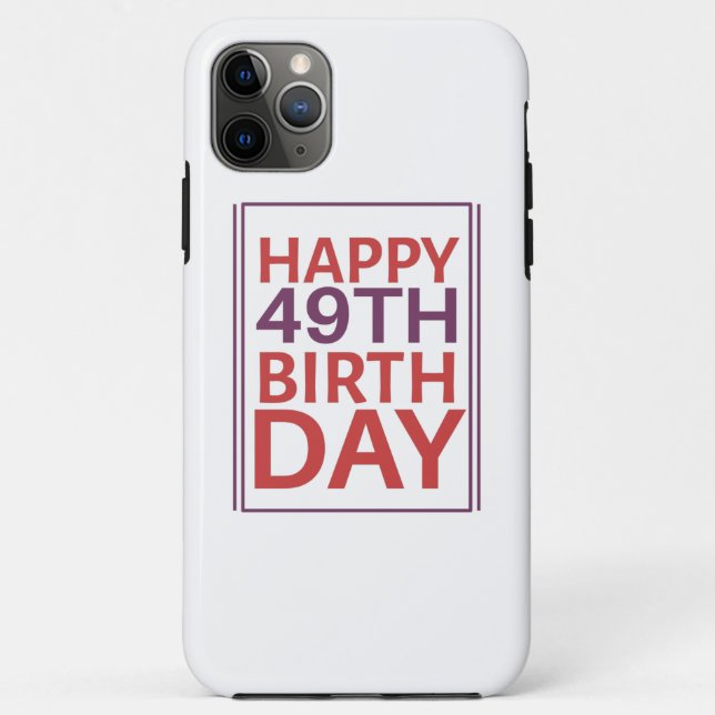 Funda De Case-Mate Para iPhone Feliz cumpleaños 49. (Reverso)
