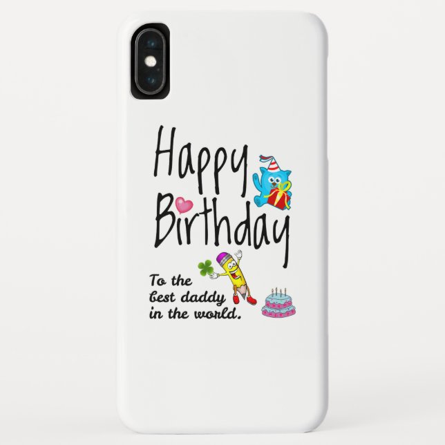 Funda De Case-Mate Para iPhone Feliz cumpleaños al mejor papá del mundo (Reverso)
