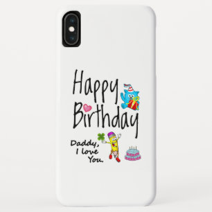 Funda Para iPhone XS Max Feliz cumpleaños. Papá te amo.