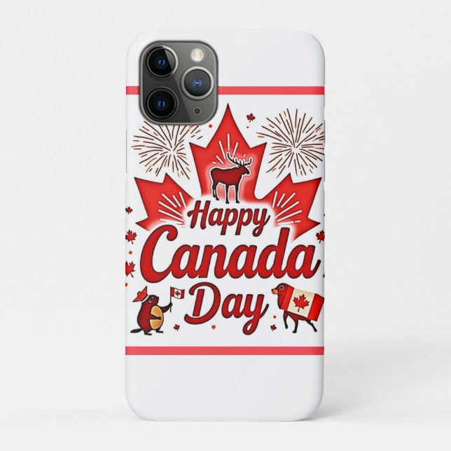 Funda De Case-Mate Para iPhone ¡Feliz Día de Canadá! (Reverso)