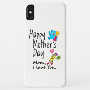 Funda Para iPhone XS Max Feliz Día de la Madre. Mamá, te amo.