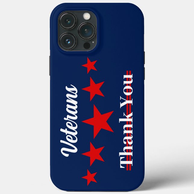 Funda De Case-Mate Para iPhone Feliz Día de los Veteranos (Reverso )