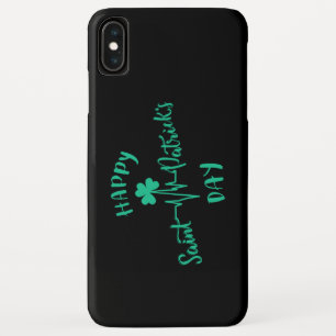 Funda Para iPhone XS Max Feliz día de San Patricio Latido del corazón Trébo