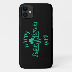Funda Para iPhone 11 Feliz día de San Patricio Latido del corazón Trébo