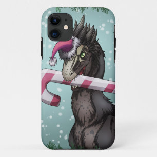 Funda Para iPhone 11 Feliz Dinosaurio de Navidad