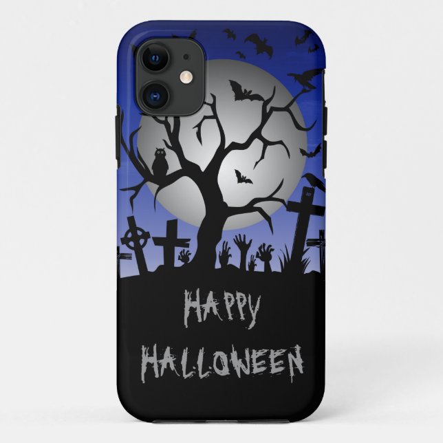 Funda De Case-Mate Para iPhone Feliz Halloween (Reverso)