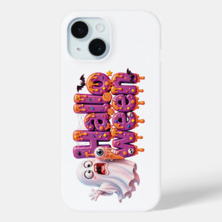 Funda Para iPhone 15 Feliz Halloween Caramelo Goteante Texto Con Murcié