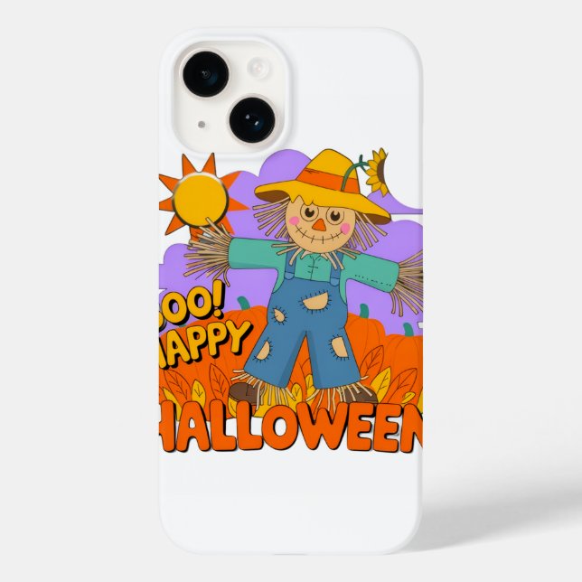 Funda De Case-Mate Para iPhone Feliz Halloween chico  (Reverso )