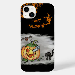 title_seo2 Feliz Halloween con la calabaza de gatos fantasma