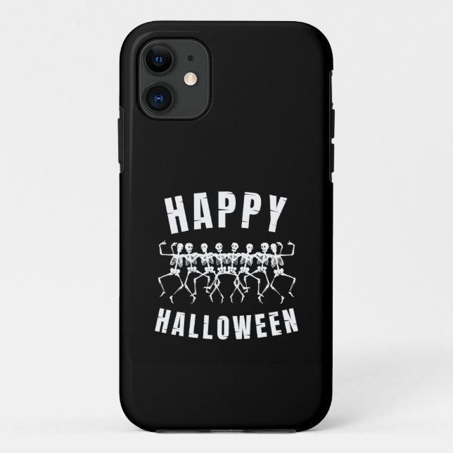 FUNDA DE Case-Mate PARA iPhone FELIZ HALLOWEEN ESQUELETOS BAILANDO (Reverso)
