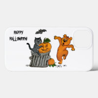 ¡Feliz Halloween! Perro de gato y araña