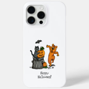 Funda Para iPhone 15 Pro Max ¡Feliz Halloween! Perro de gato y araña