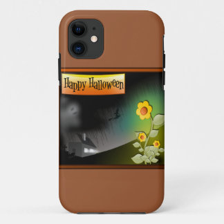 Funda Para iPhone 11 Feliz Halloween y Flores -