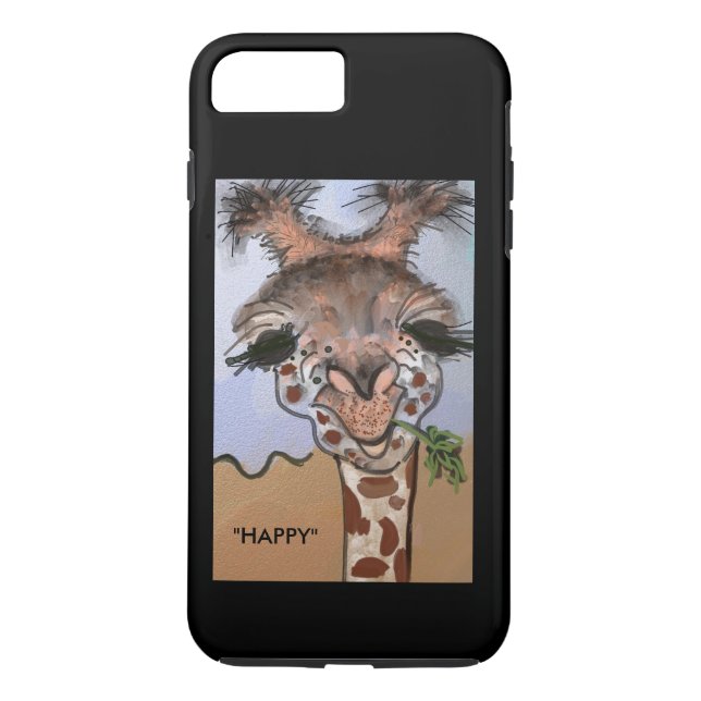 Funda De Case-Mate Para iPhone "FELIZ" la jirafa " (Reverso)
