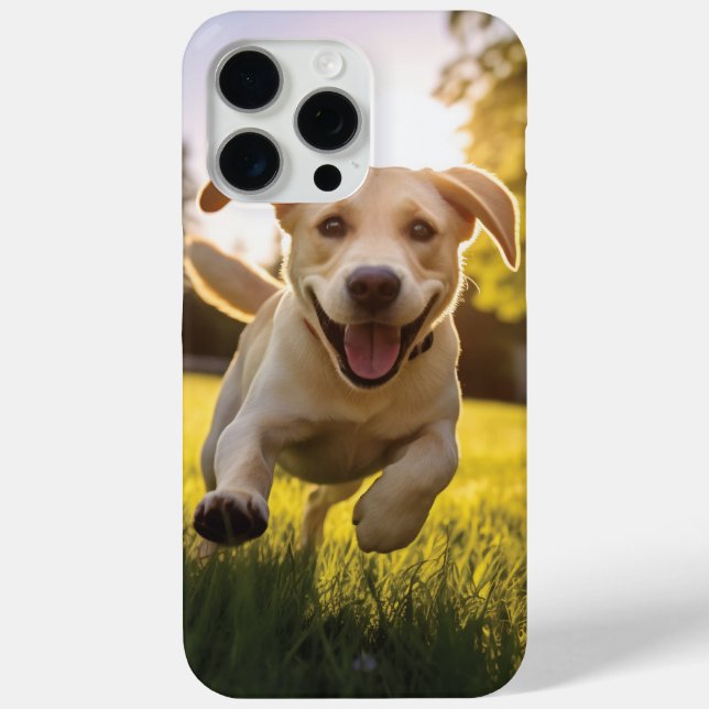 Funda De Case-Mate Para iPhone Felíz Labrador Corriendo (Reverso )
