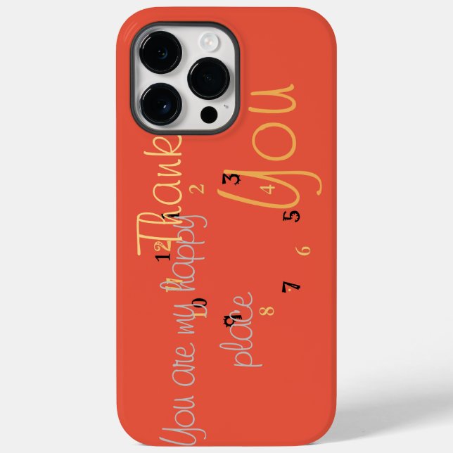 Funda De Case-Mate Para iPhone Feliz lugar, amor y agradecimiento (Reverso )