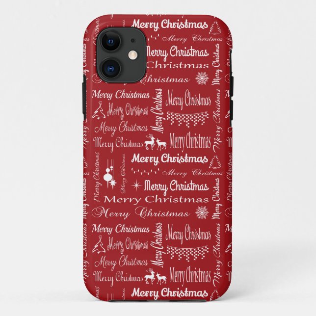 Funda De Case-Mate Para iPhone Feliz Navidad (Reverso)