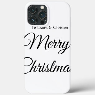 Funda Para iPhone 13 Pro Max Feliz Navidad añadir nombre texto regalo personali