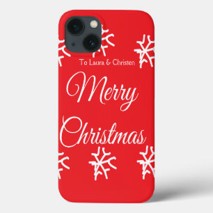 Funda Para iPhone 13 Feliz Navidad añadir nombre texto regalo personali