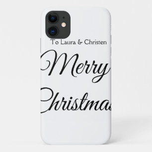 Funda Para iPhone 11 Feliz Navidad añadir nombre texto regalo personali