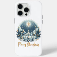 Feliz Navidad azul y oro