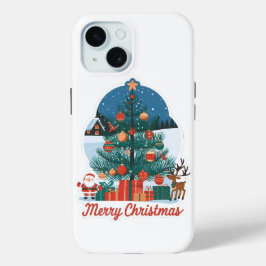 Funda Para iPhone 15 Feliz Navidad iPhone 15 Funda: nuevo y alegre mode